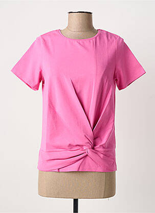 T-shirt stretch manches courtes rose JULIE GUERLANDE femme