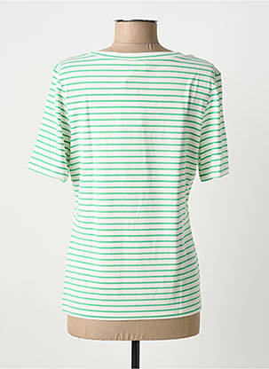 T-shirt col v manches courtes vert BARBARA LEBEK femme