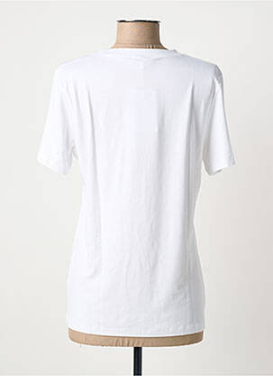 T-shirt sérigraphie avec strass manches courtes blanc JOY OF LIFE femme
