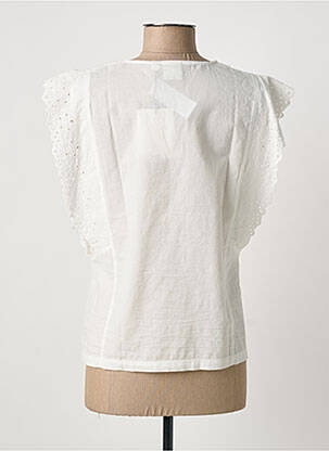 Chemisier manches courtes manches courtes beige ICHI femme