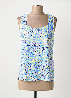 Débardeur stretch sans manche bleu MICHA femme