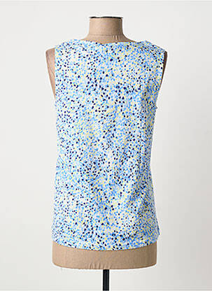 Débardeur stretch sans manche bleu MICHA femme