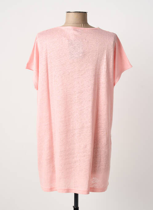 Tunique manches courtes coupe cintrée rose I.ODENA femme