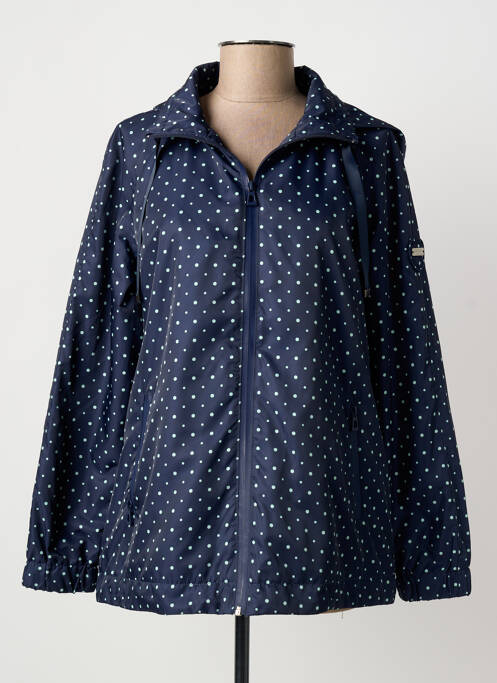 Coupe-vent poches a capuche bleu AZAY femme