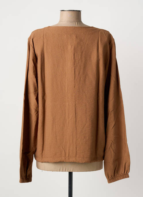 Veste casual col rond marron JOY OF LIFE femme