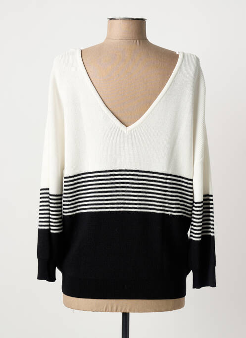 Pull col v manches longues noir MORGAN femme
