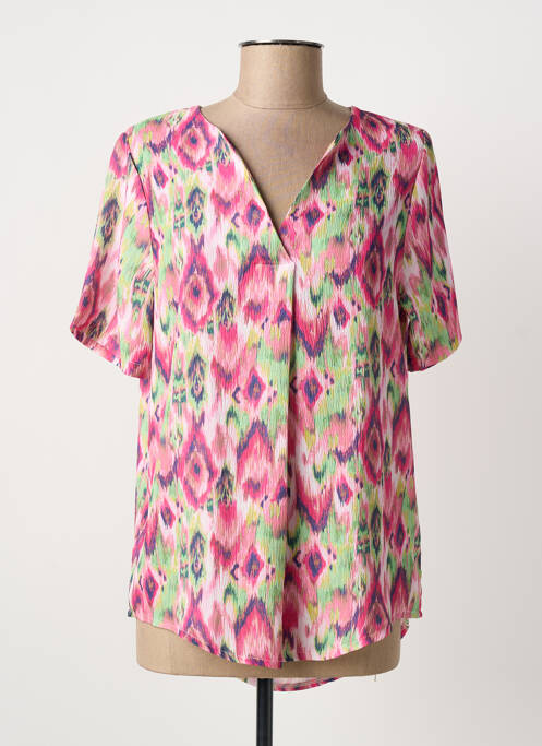 Chemisier manches courtes manches courtes rose HAJO femme