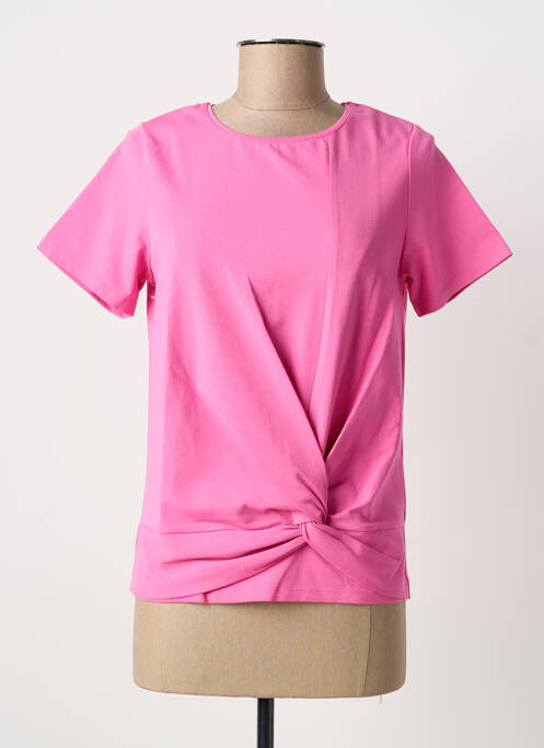 T-shirt stretch manches courtes rose JULIE GUERLANDE femme