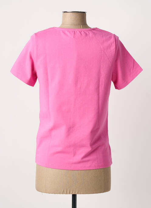 T-shirt stretch manches courtes rose JULIE GUERLANDE femme
