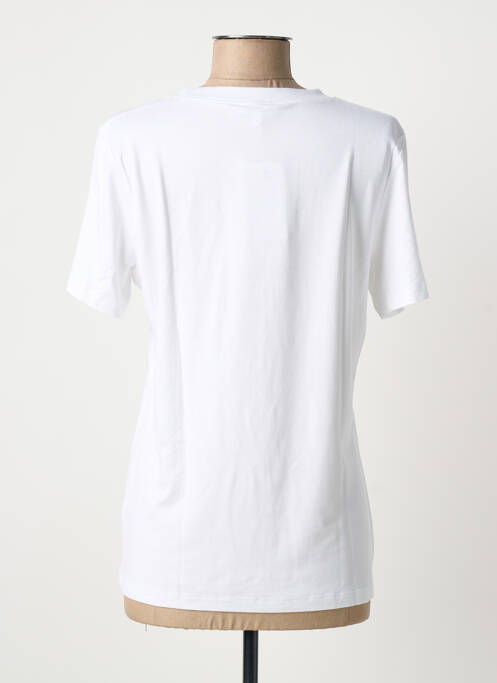 T-shirt sérigraphie avec strass manches courtes blanc JOY OF LIFE femme