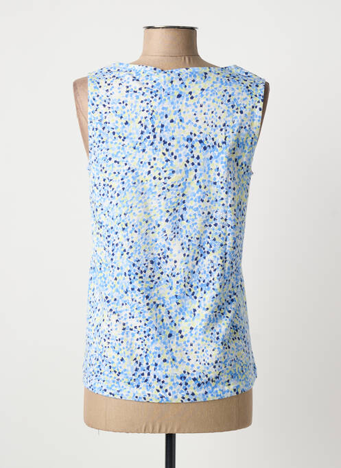 Débardeur stretch sans manche bleu MICHA femme