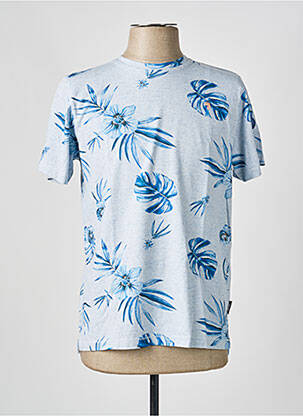 T-shirt coupe cintrée manches courtes bleu J&JOY homme