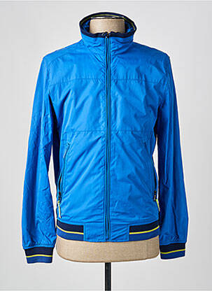 Veste casual col col montant bleu SEA BARRIER homme