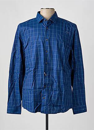 Chemise manches longues imprimé rayures bleu OLYMP homme