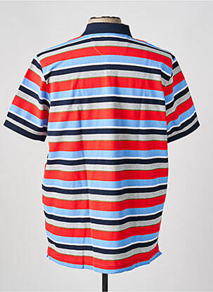Polo imprimé rayures manches courtes rouge OLYMP homme