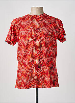 T-shirt coupe droite manches courtes rouge J&JOY homme