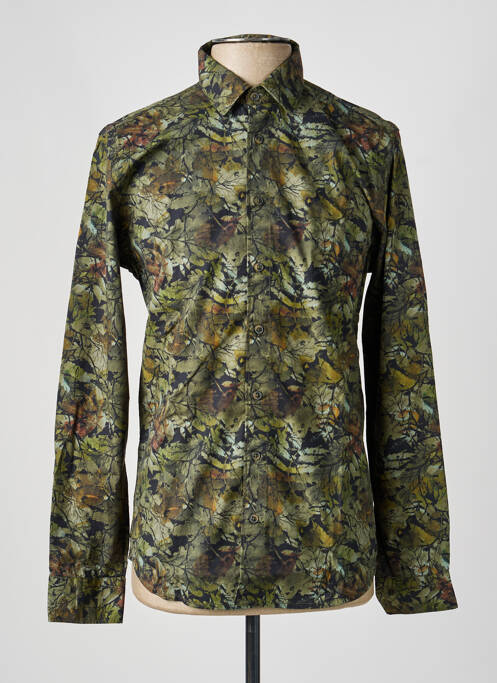 Chemise manches longues imprimé fantaisie vert NO EXCESS homme