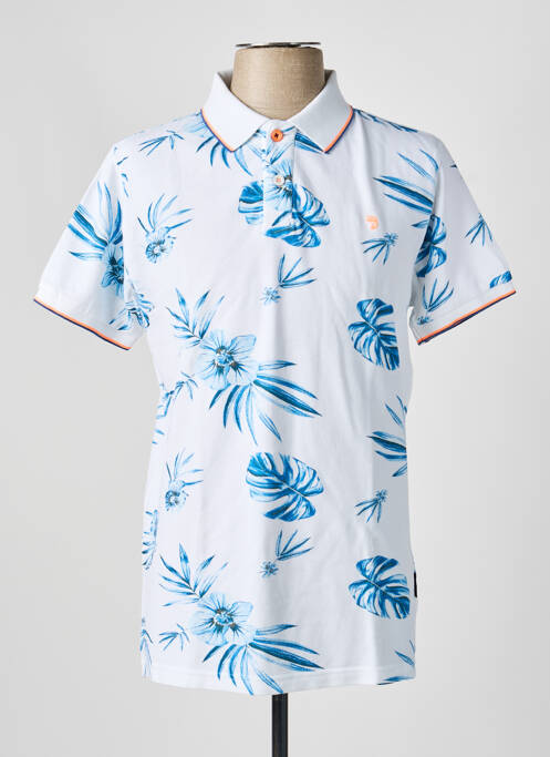 Polo coupe cintrée manches courtes blanc J&JOY homme