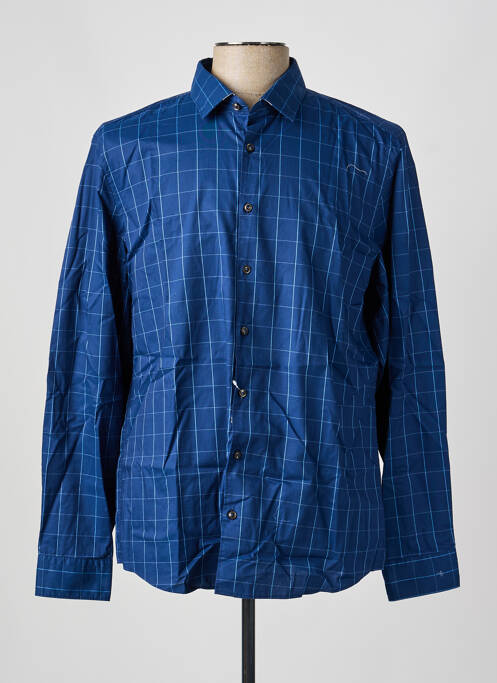 Chemise manches longues imprimé rayures bleu OLYMP homme