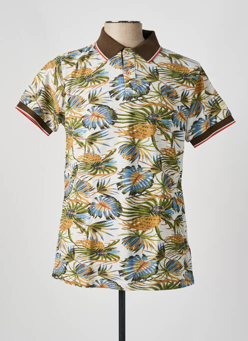 Polo coupe cintrée manches courtes blanc J&JOY homme