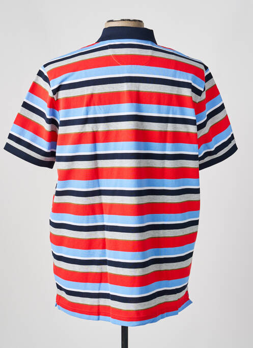 Polo imprimé rayures manches courtes rouge OLYMP homme