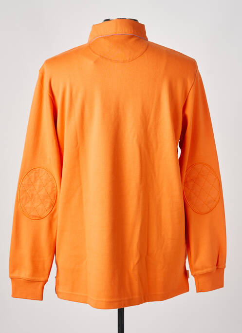 Polo orange ETHNIC BLUE homme