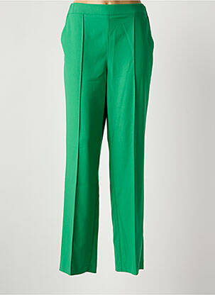 Pantalon droit taille élastique vert JULIE GUERLANDE femme