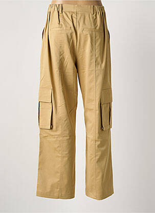 Pantalon cargo taille élastique beige ICHI femme