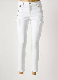 Pantalon slim poches blanc MORGAN femme