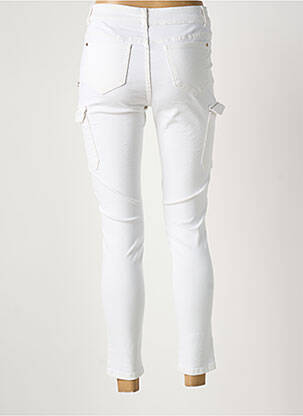 Pantalon slim poches blanc MORGAN femme