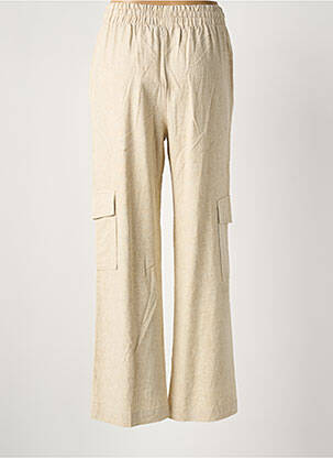 Pantalon droit taille élastique beige ICHI femme