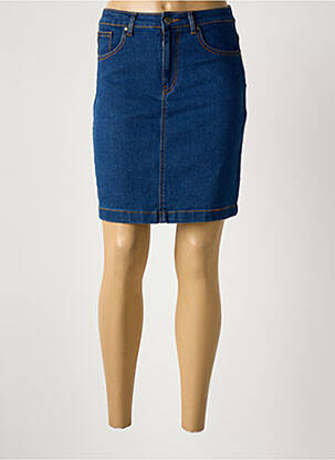 Jupe courte poches bleu VIRTUE femme