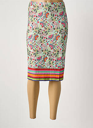 Jupe mi-longue bleu SAINT CHARLES femme