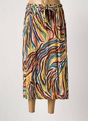 Jupe mi-longue jaune GRIFFON femme