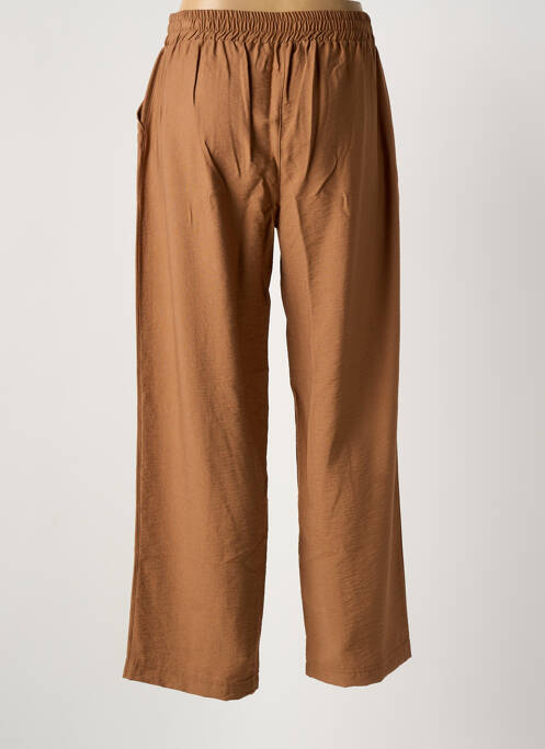 Pantalon droit taille élastique marron HAJO femme