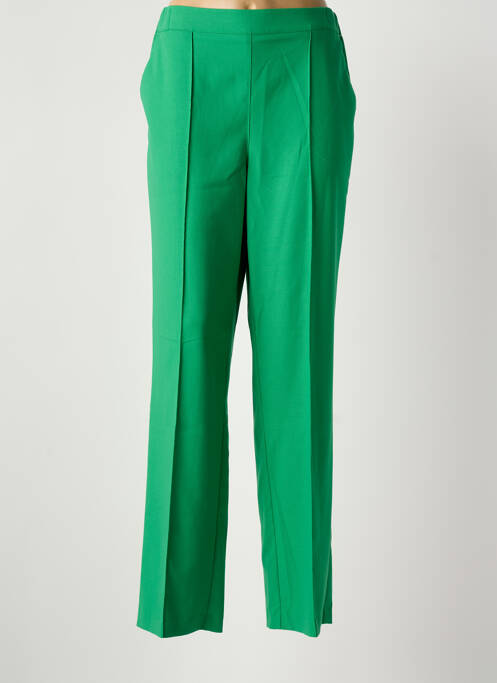 Pantalon droit taille élastique vert JULIE GUERLANDE femme