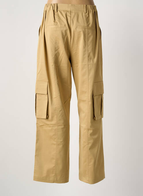 Pantalon cargo taille élastique beige ICHI femme