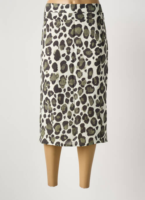 Jupe mi-longue coupe droite gris BARBARA LEBEK femme