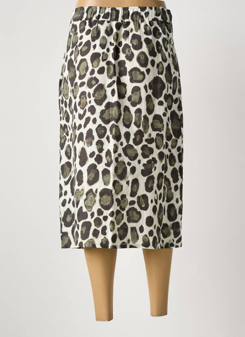 Jupe mi-longue coupe droite gris BARBARA LEBEK femme