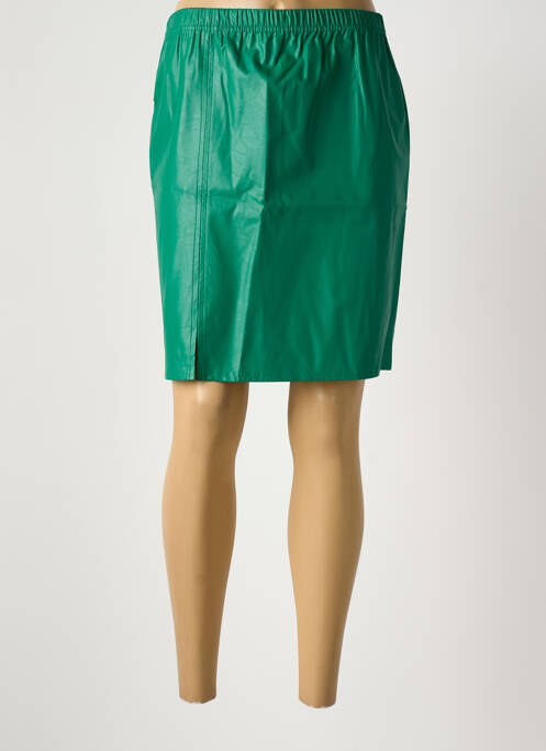 Jupe courte coupe droite vert QUATRE VINGT JOURS femme