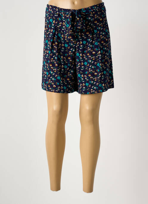 Short fermeture zippée sous rabat avec crochet bleu LCDN femme