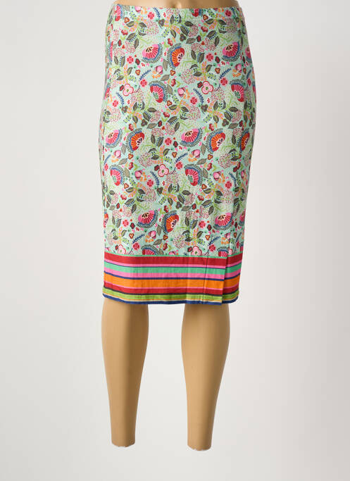 Jupe mi-longue bleu SAINT CHARLES femme