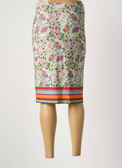 Jupe mi-longue bleu SAINT CHARLES femme