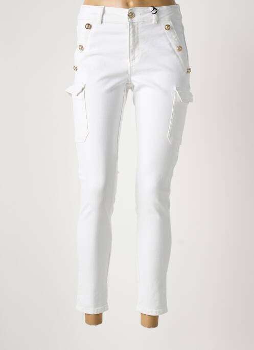 Pantalon slim blanc MORGAN femme