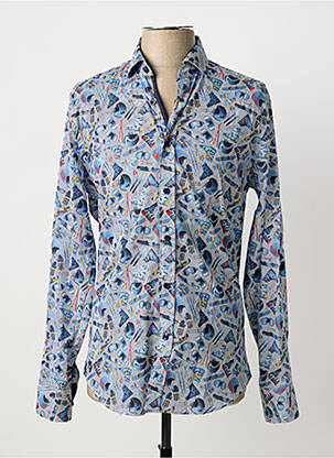 Chemise manches longues imprimé fantaisie bleu A FISH NAMED FRED homme
