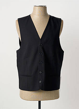 Gilet sans manche coupe cintrée noir LUIGI MORINI homme