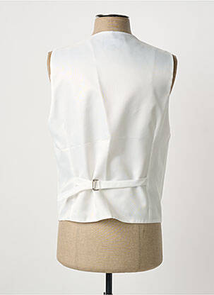 Gilet sans manche effet matière satinée blanc IZAC homme