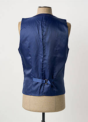 Gilet sans manche effet matière satinée bleu HAFNIUM homme