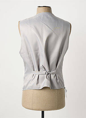 Gilet sans manche effet matière satinée gris VIRTUOSE homme