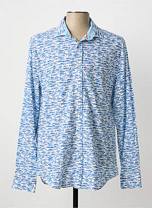 Chemise manches longues imprimé fantaisie bleu A FISH NAMED FRED homme